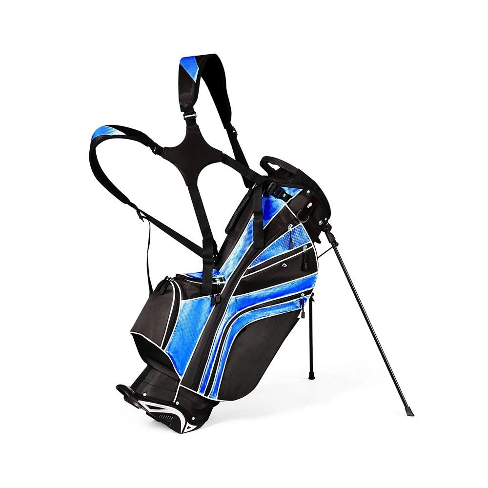 商品Costway|Golf Stand Cart Bag Club w/6 Way Divider Carry Organizer,价格¥724,第1张图片