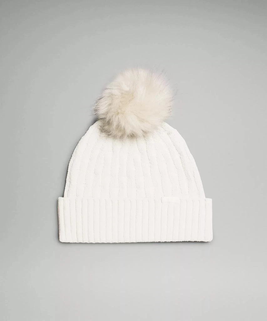 Women's Cable Knit Pom Beanie 商品