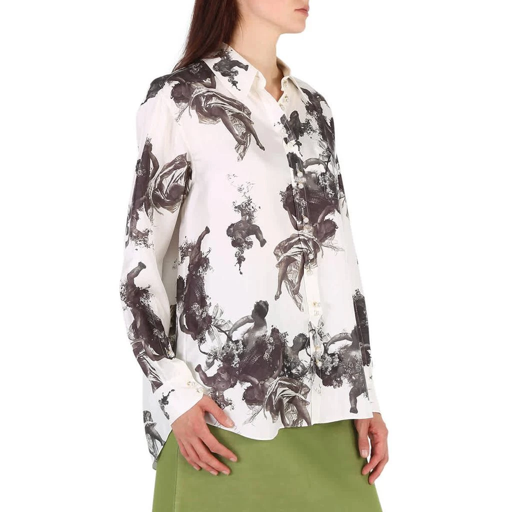 商品Burberry|Ladies Black Renaissance Carlota Long Sleeve Silk Blouse,价格¥3432,第2张图片详细描述