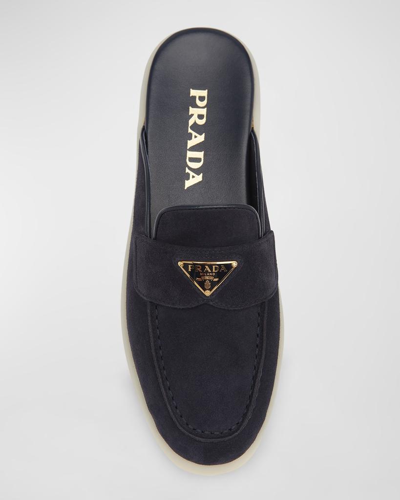 Prada Saint Tropez Suede Mules - Slippers - Free Shipping