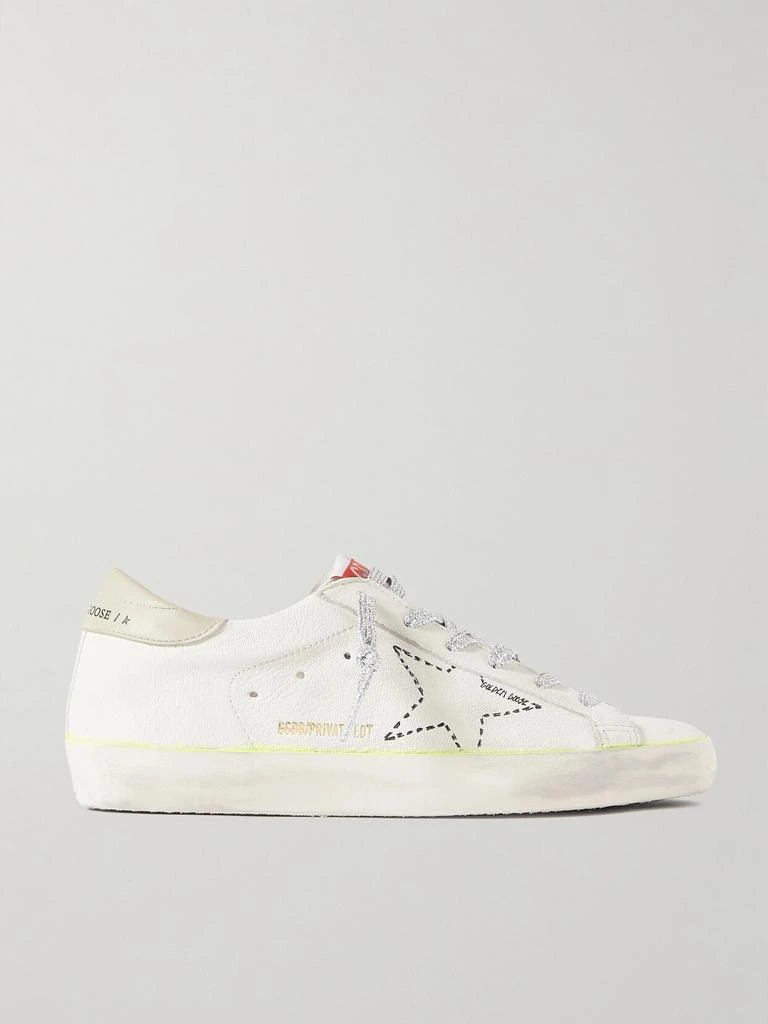 商品Golden Goose|Superstar 仿旧刺绣纹理皮革运动鞋  - IT35,价格¥4698,第1张图片