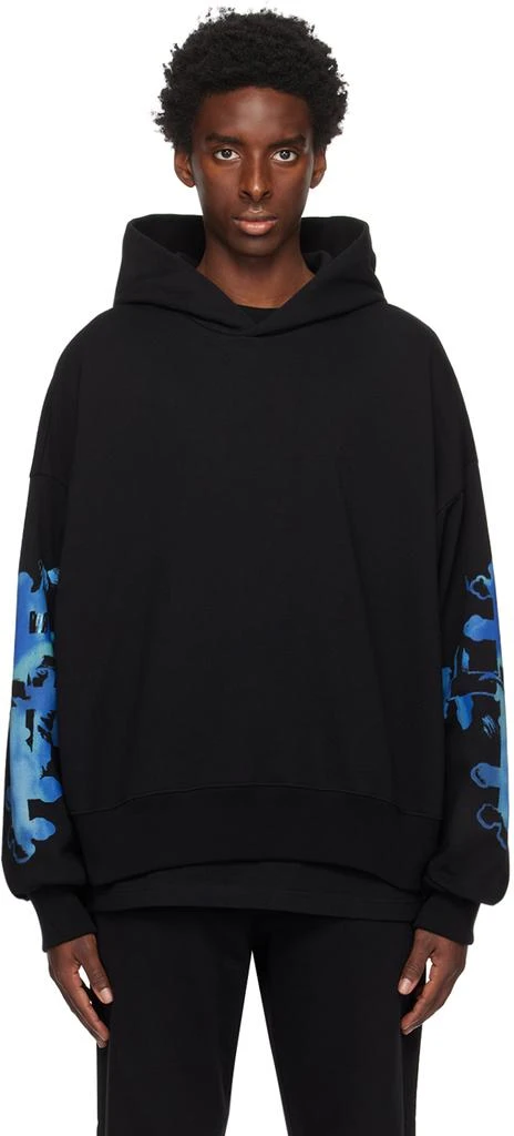 商品We11done|Black Printed Hoodie,价格¥4462,第1张图片