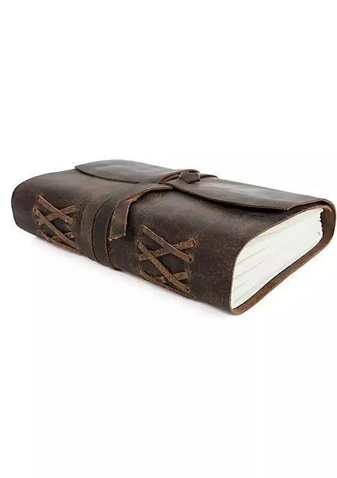 商品Asheville|Genuine Leather Journal Notebook Unlined 120 Pages Handmade Leather Bound Daily Sketch Note Pad 8 X 6,价格¥232,第1张图片