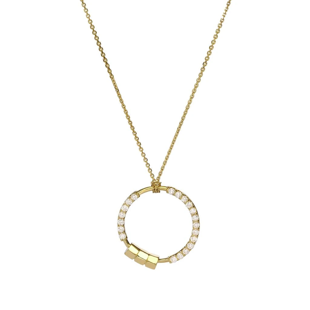 商品AME|Âme Totem 18K Yellow Gold, Lab-Grown Diamond 0.88ct. tw. Circle Pendant Necklace,价格¥15648,第1张图片