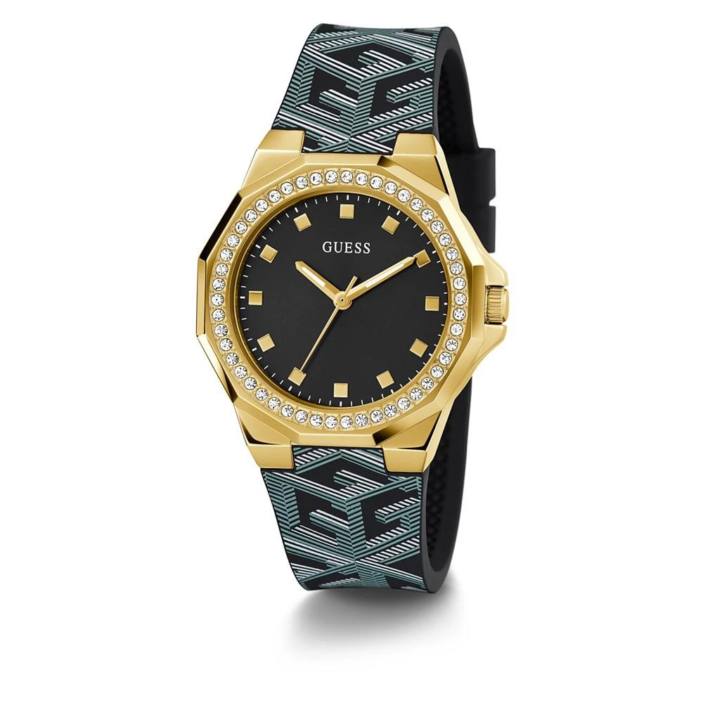 商品GUESS|Women's Analog Black Silicone Watch 38mm,价格¥344,第5张图片详细描述