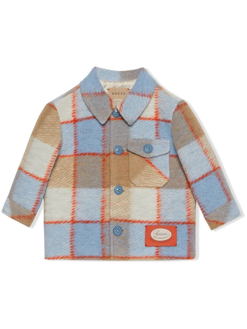 商品Gucci|Gucci 男童大衣 712187XWAU72369 花色,价格¥4526,第4张图片详细描述