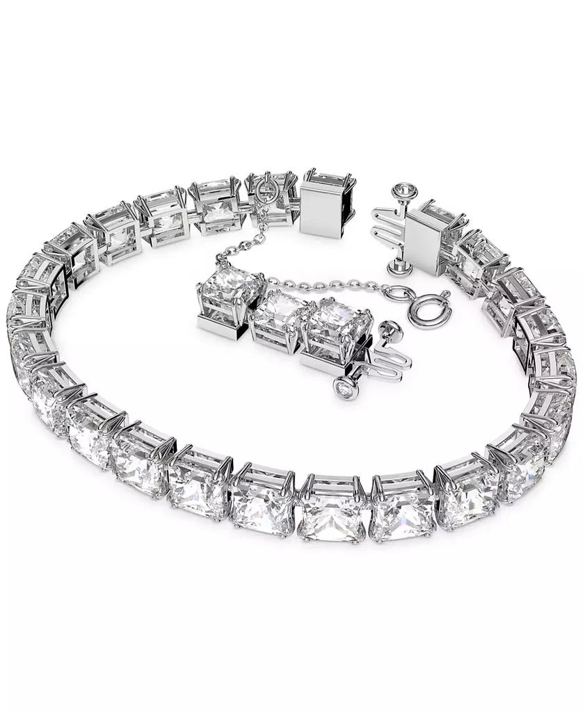 商品Swarovski|Rhodium-Plated Square-Crystal Flex Bracelet,价格¥2086,第2张图片详细描述