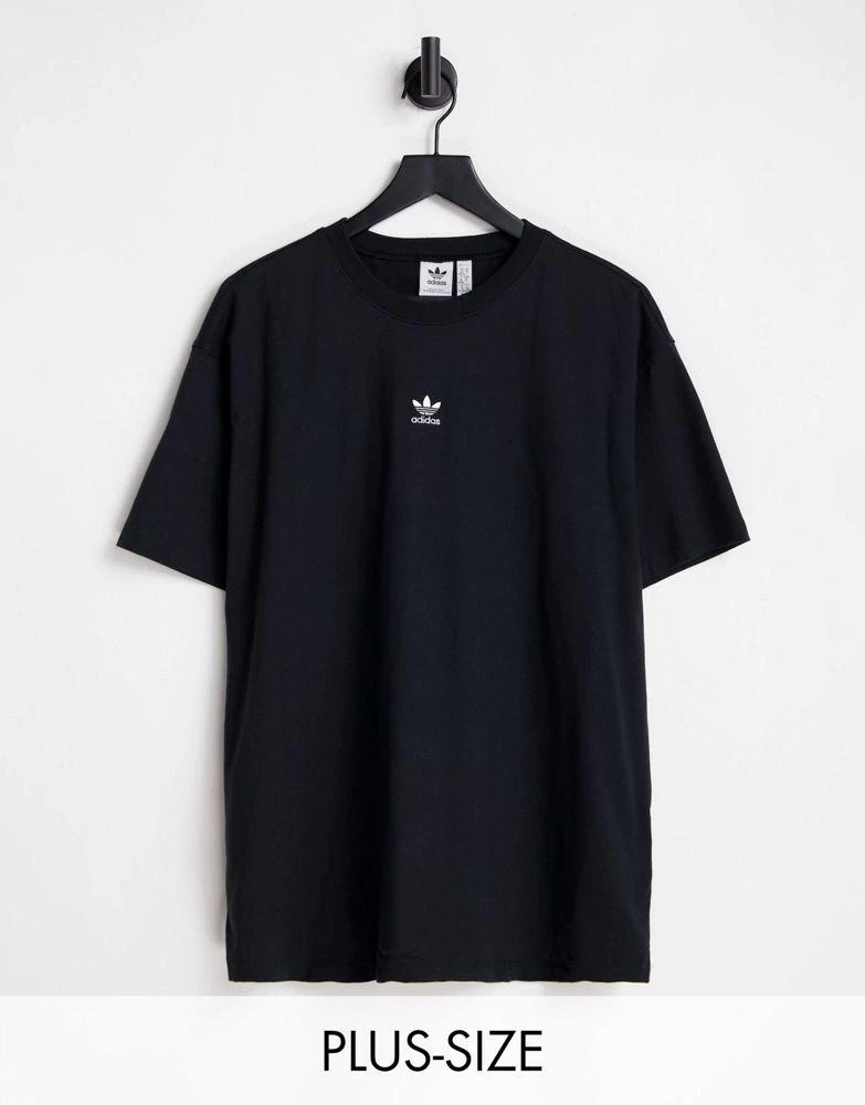 商品Adidas|adidas Originals Plus essentials t-shirt with central logo in black,价格¥215,第1张图片