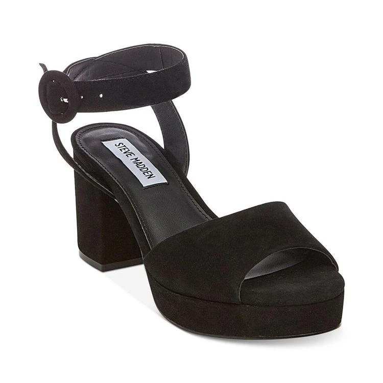 商品Steve Madden|Women's Tickle Two-Piece Platform Sandals,价格¥370,第1张图片