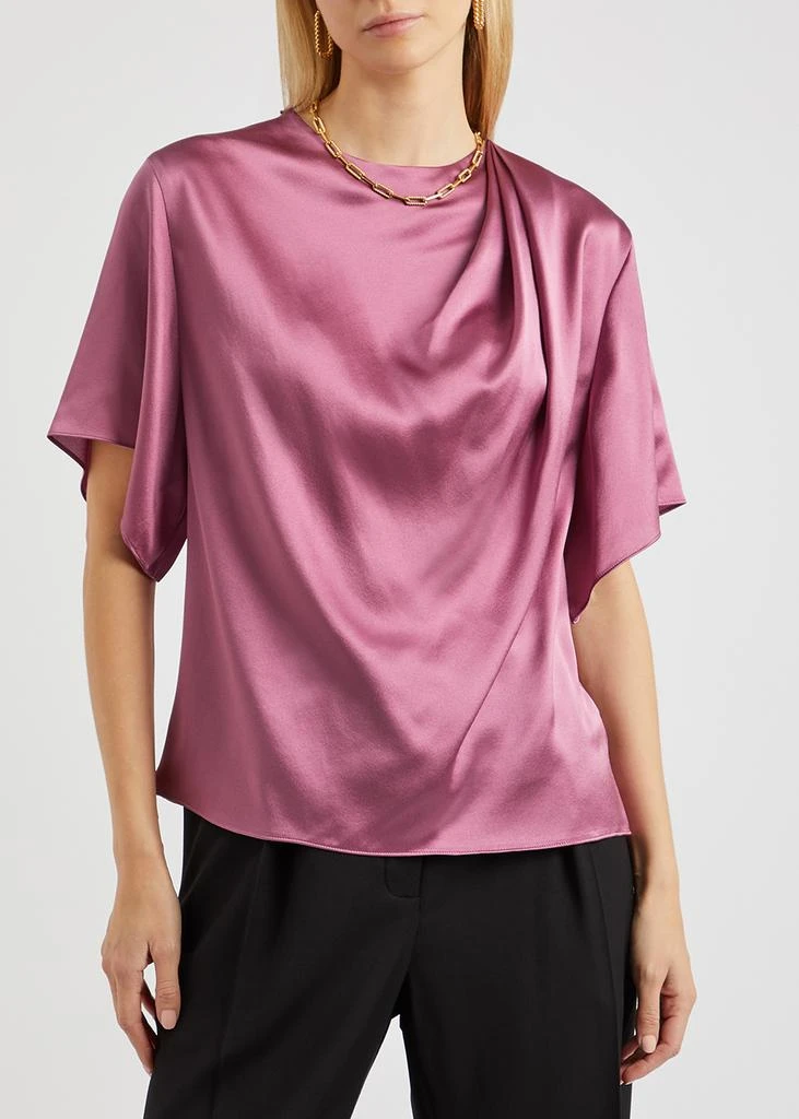 商品Vince|Purple silk-satin top,价格¥1425,第2张图片详细描述