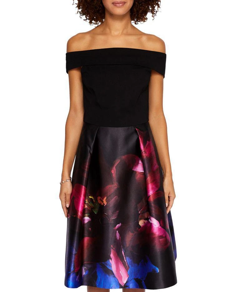 商品Ted Baker London|Ted Baker Kimey Impressionist Off-the-Shoulder Dress,价格¥1459,第3张图片详细描述