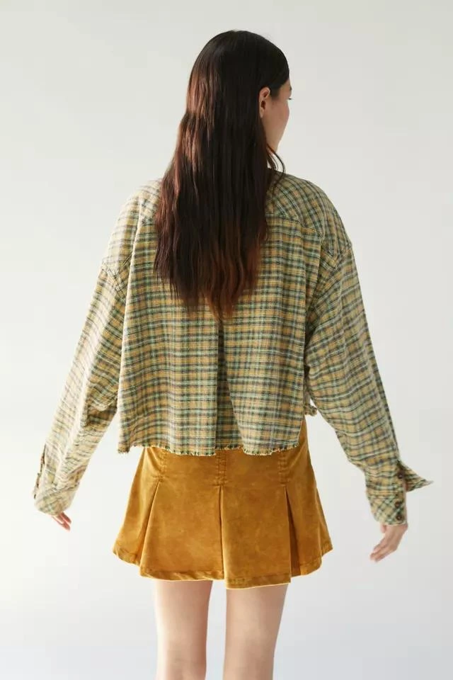 商品BDG|BDG Joey Flannel Cropped Button-Down Shirt,价格¥113,第2张图片详细描述