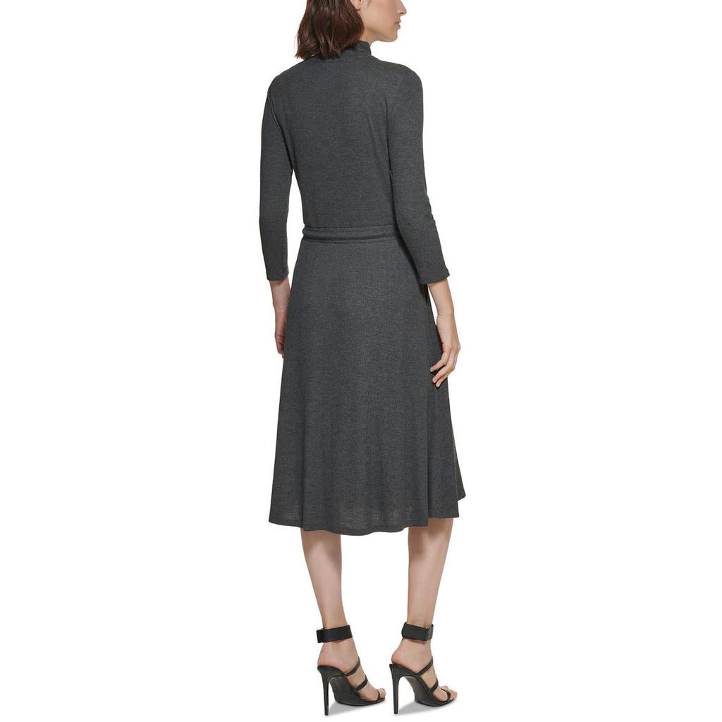 Womens Knit Long Sleeves Midi Dress商品第2张图片规格展示