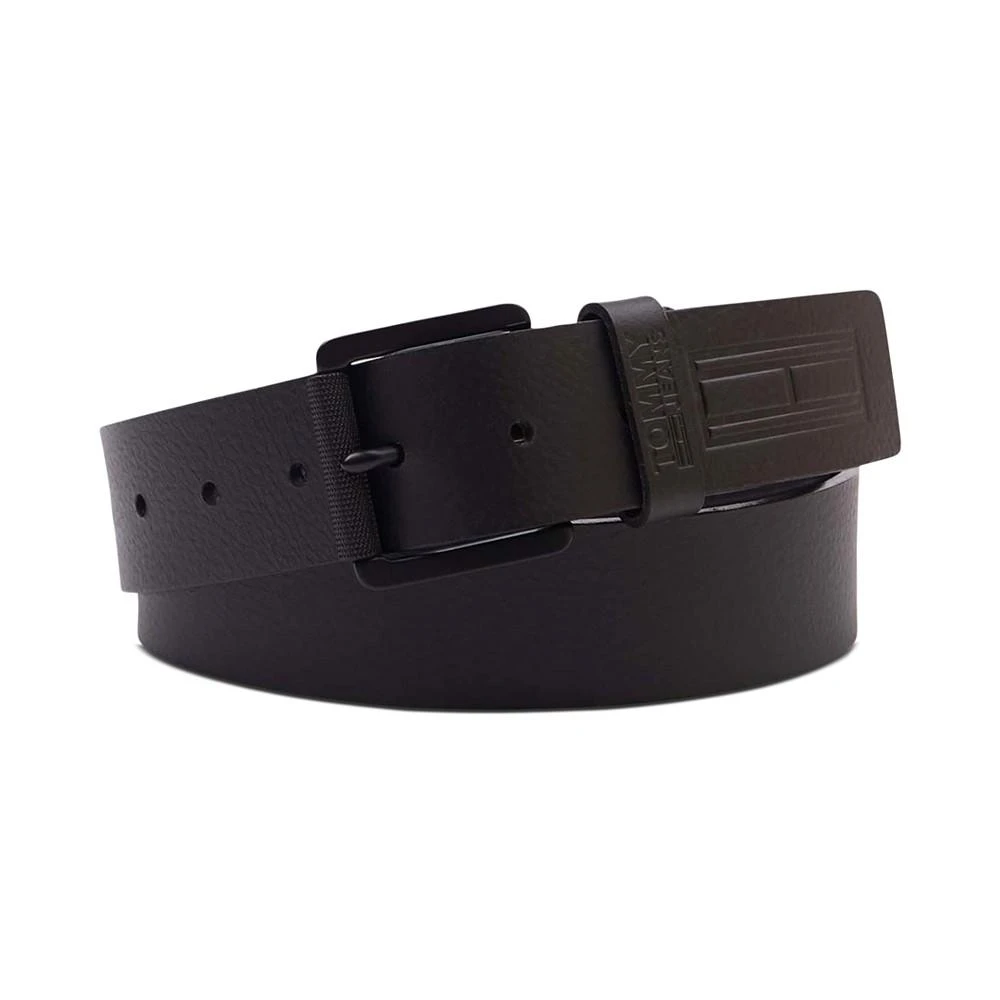 商品Tommy Hilfiger|Tommy Hilfiger Men's Flag Embossed Leather Jean Belt,价格¥430,第1张图片