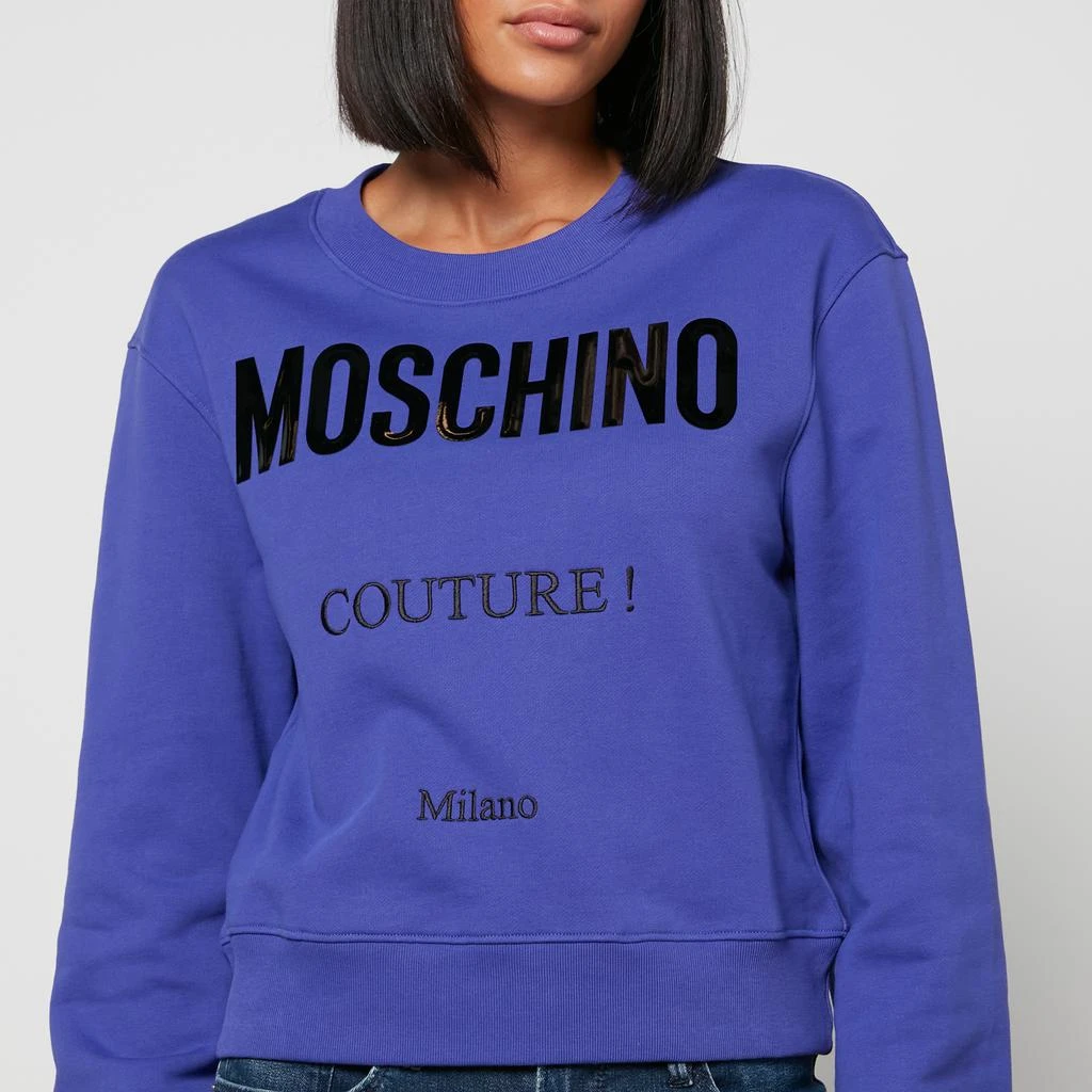 商品Moschino|Moschino Women's Couture Logo Sweatshirt - Fantasy print Blue,价格¥1319,第4张图片详细描述