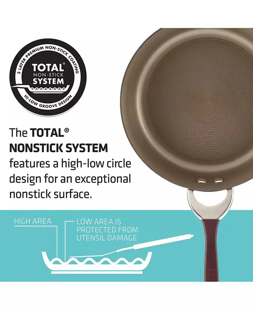 商品Circulon|Symmetry Merlot 2-Pc. Hard-Anodized Non-Stick French Skillet Set,价格¥593,第5张图片详细描述
