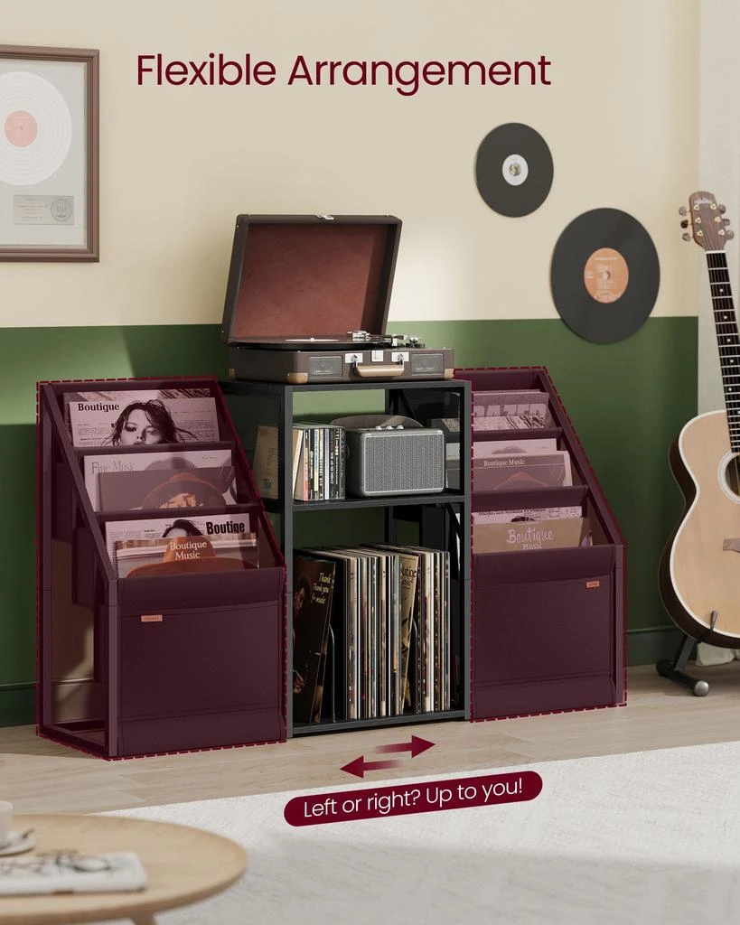 3-Tier Record Player Stand for 140 Albums 商品