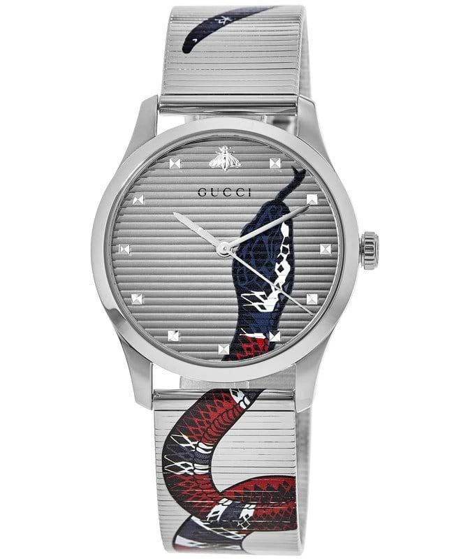 商品Gucci|Gucci G-Timeless 38mm King Snake Steel Unisex Watch YA1264123,价格¥7560,第1张图片