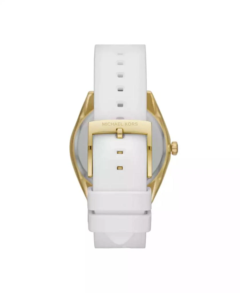 商品Michael Kors|Women's Janelle White Silicone Strap Watch 42mm,价格¥1893,第2张图片详细描述