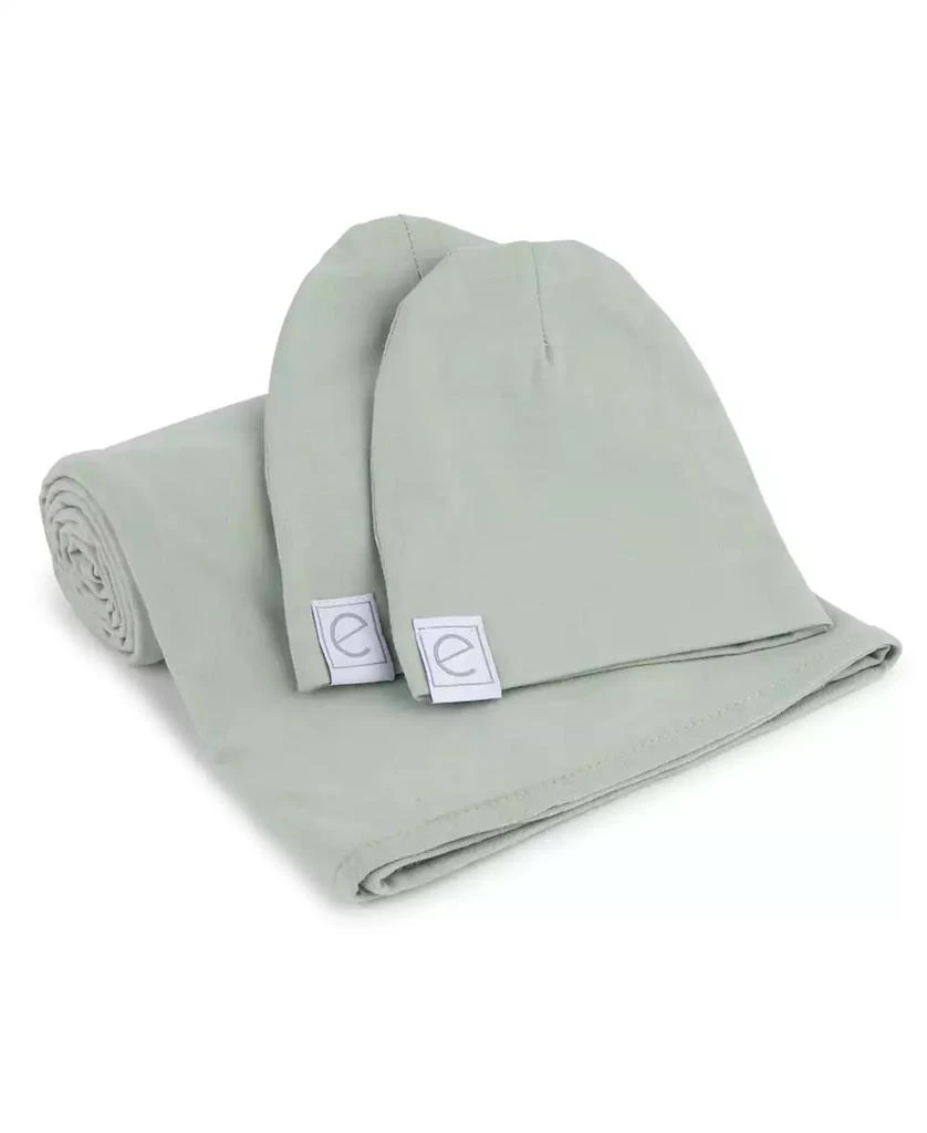 商品Ely's & Co.|Jersey Cotton Swaddle Blankets with Baby Hat,价格¥225,第1张图片