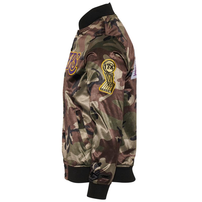 Pro Standard Lakers NBA AOP Satin Jacket - Men's商品第4张图片规格展示