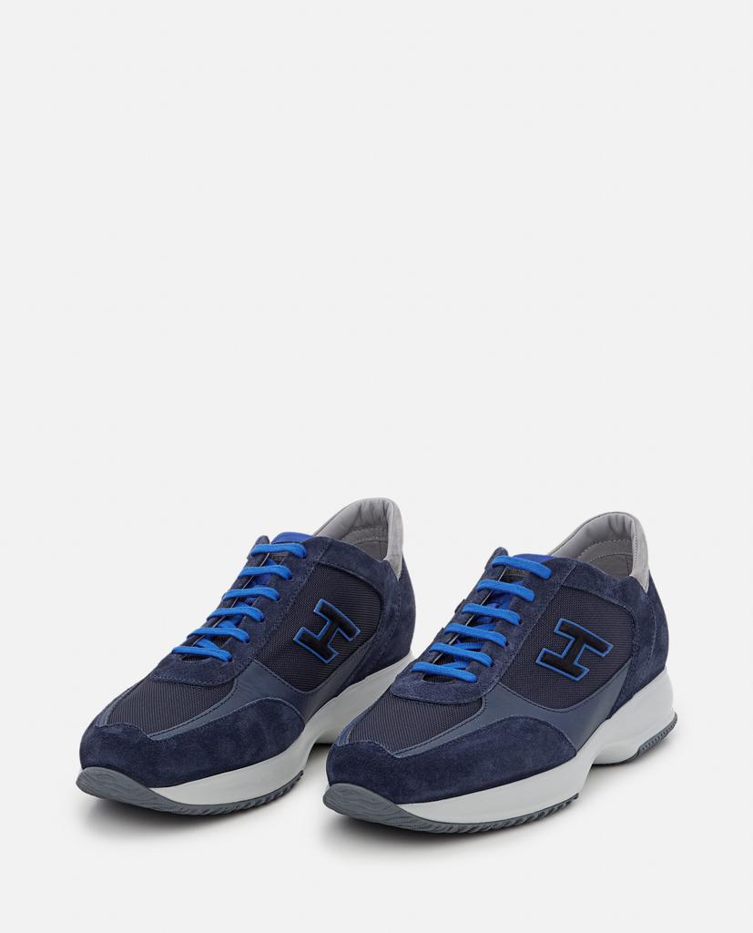 商品hogan|"HOGAN INTERACTIVE H FLOCK" LEATHER MESH SNEAKERS,价格¥3553,第4张图片详细描述