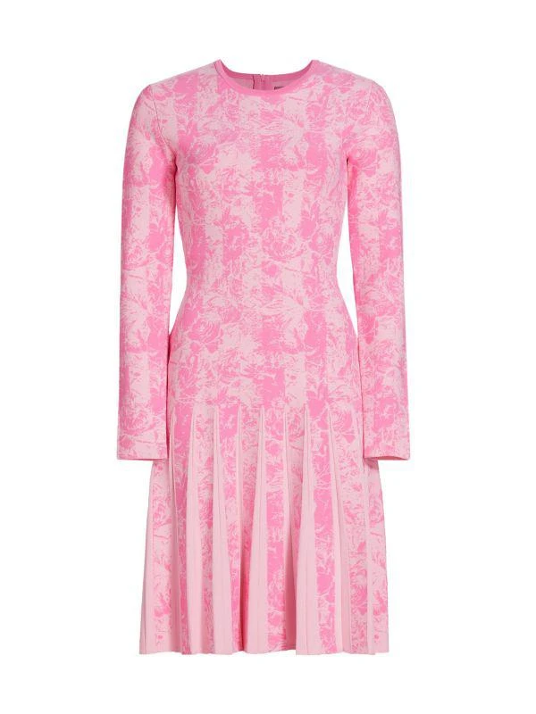 商品LELA ROSE|Knitted Jacquard Knee-Length Dress,价格¥3844,第1张图片