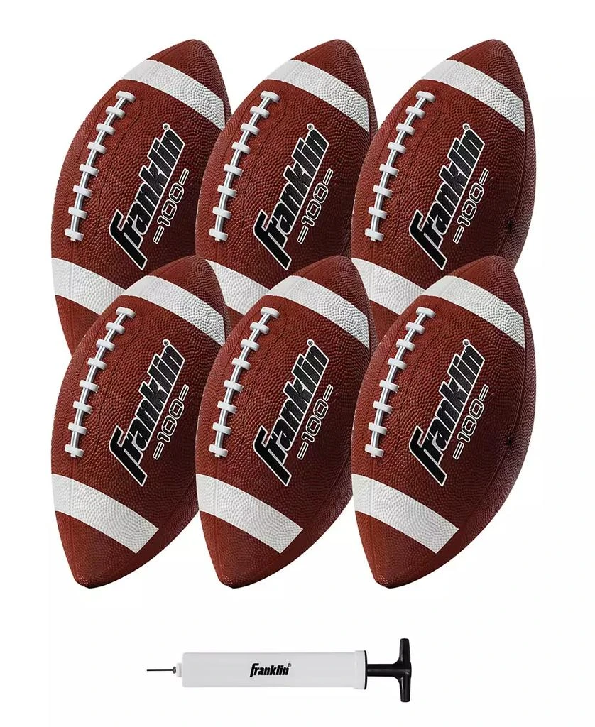 商品Franklin|Junior Rubber Football Set - 6 Pack - Inflation Pump Included,价格¥451,第1张图片