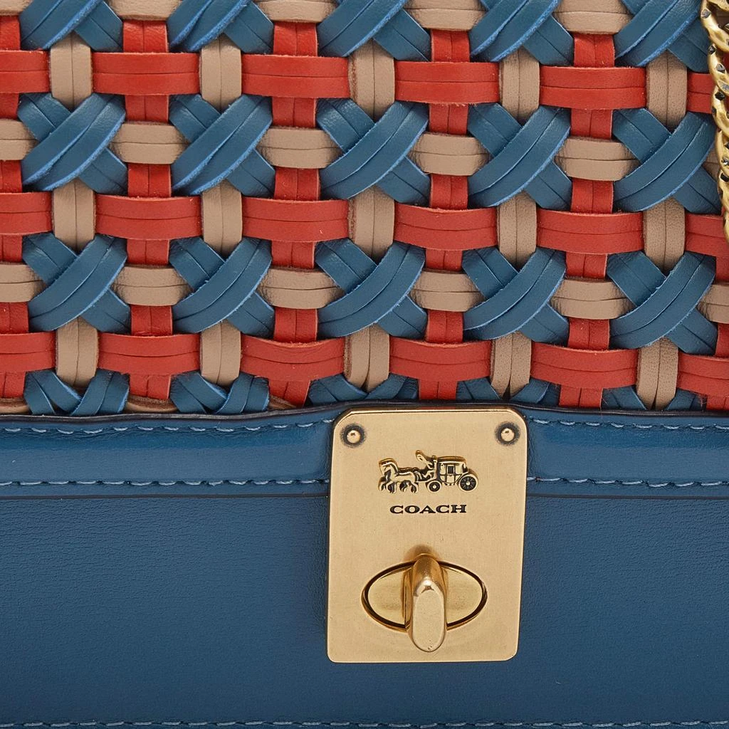 商品Coach|Coach Multicolor Woven Leather Hutton Clutch,价格¥1478,第5张图片详细描述