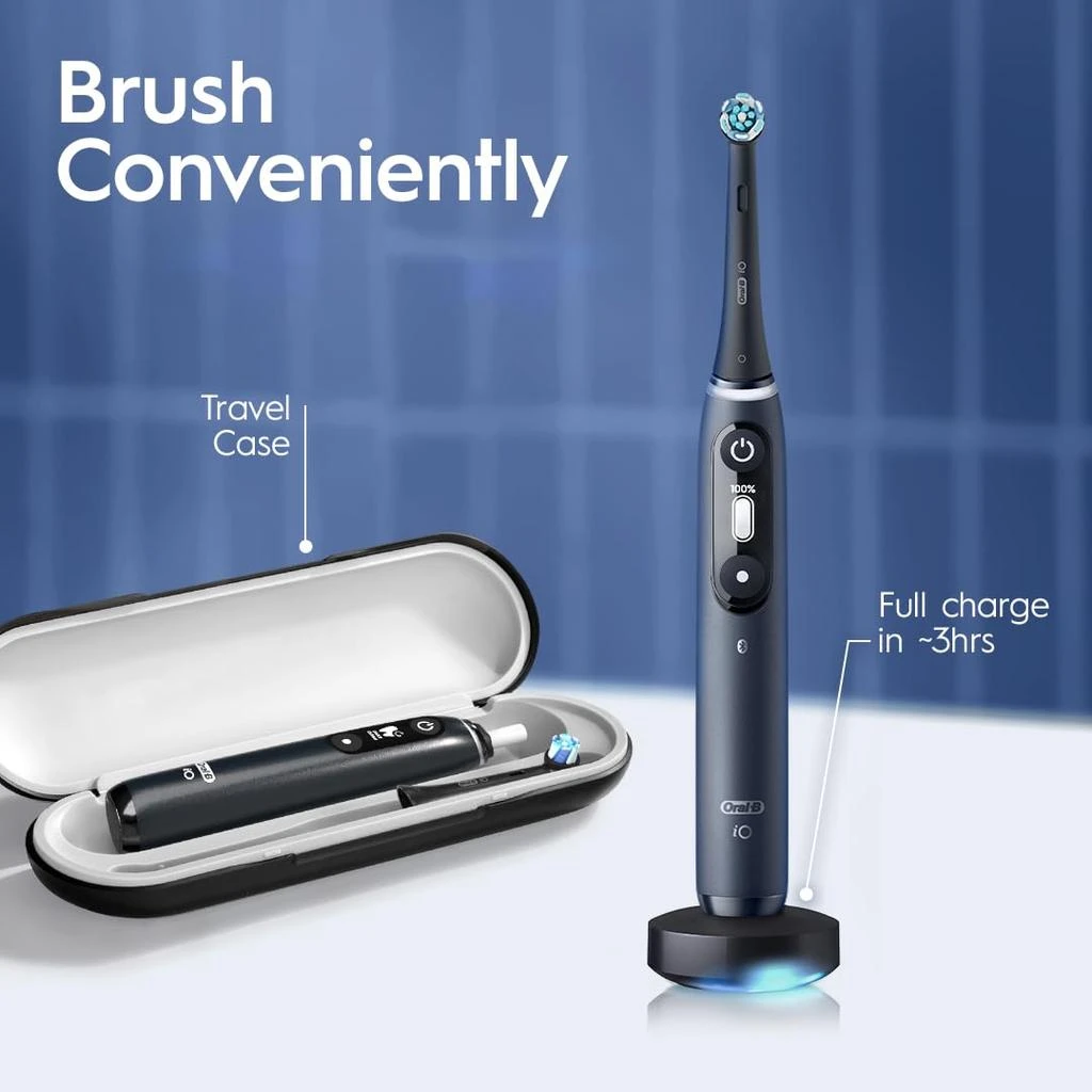 Oral-B iO Series 7 Electric Toothbrush with 2 Replacement Brush Heads, Black Onyx 商品