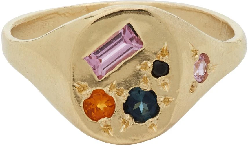 商品Seb Brown|Yellow Gold Baguette Neapolitan Signet Ring,价格¥6385,第1张图片
