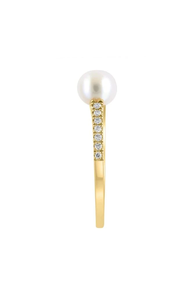 商品Effy|14K Yellow Gold Freshwater Pearl & Diamond Ring,价格¥2398,第3张图片详细描述