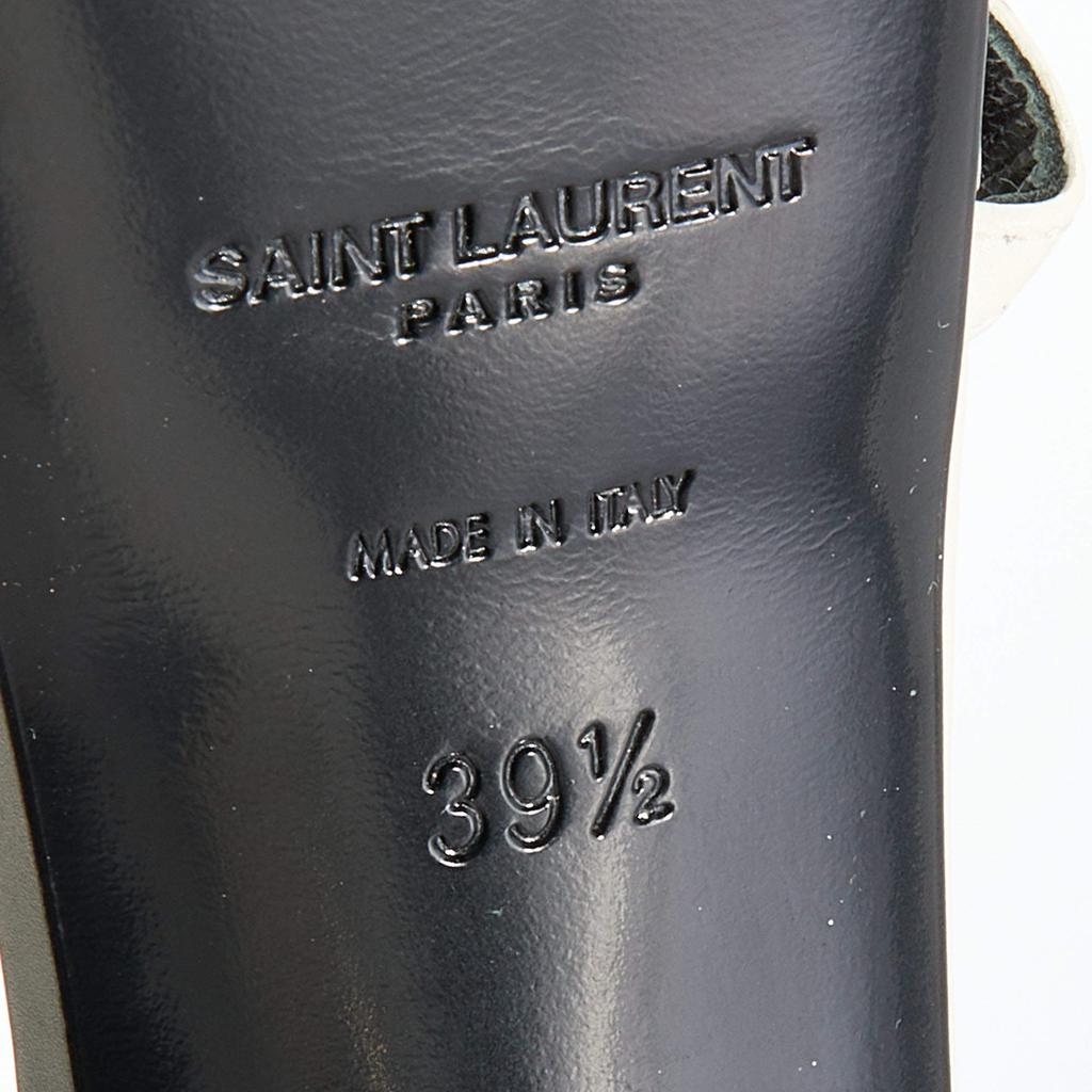 Saint Laurent White Leather Alice Studded Platform Sandals Size 39.5商品第8张图片规格展示