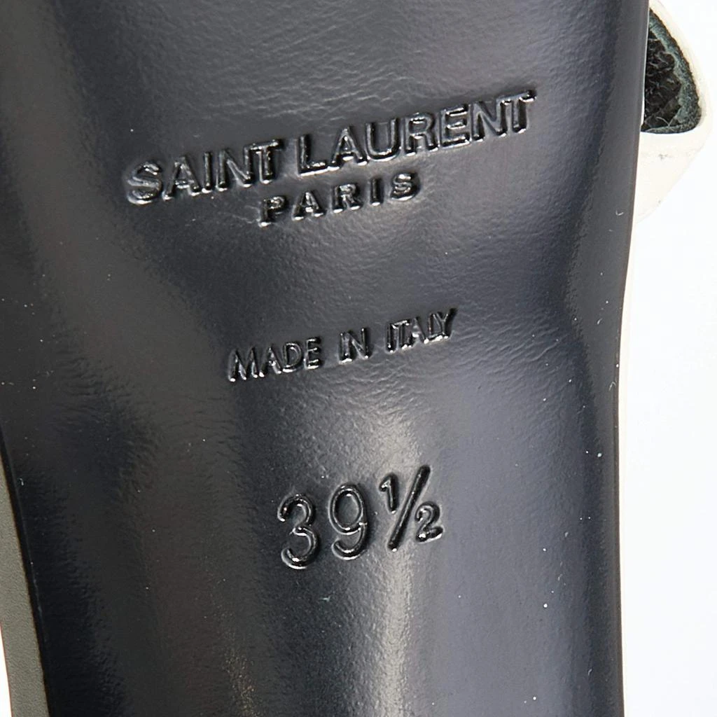 Saint Laurent White Leather Alice Studded Platform Sandals Size 39.5 商品