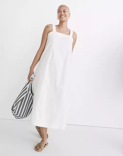 Linen-Cotton Princess-Seamed Midi Dress商品第1张图片规格展示