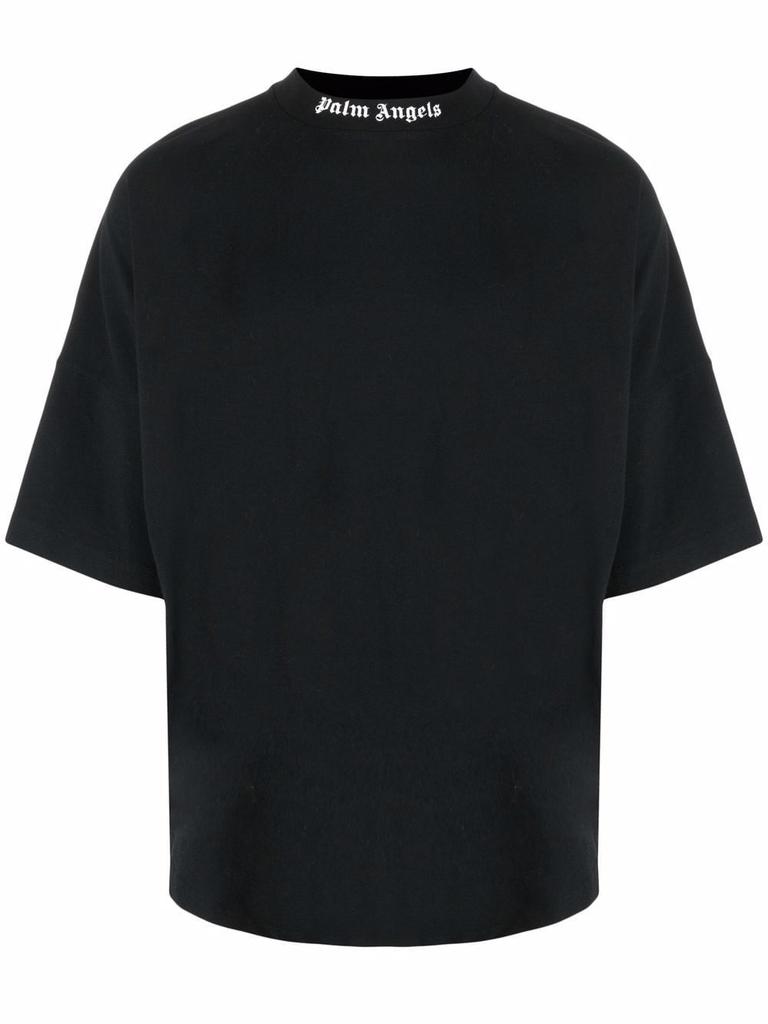 Palm Angels Mens Black Cotton T-Shirt商品第1张图片规格展示