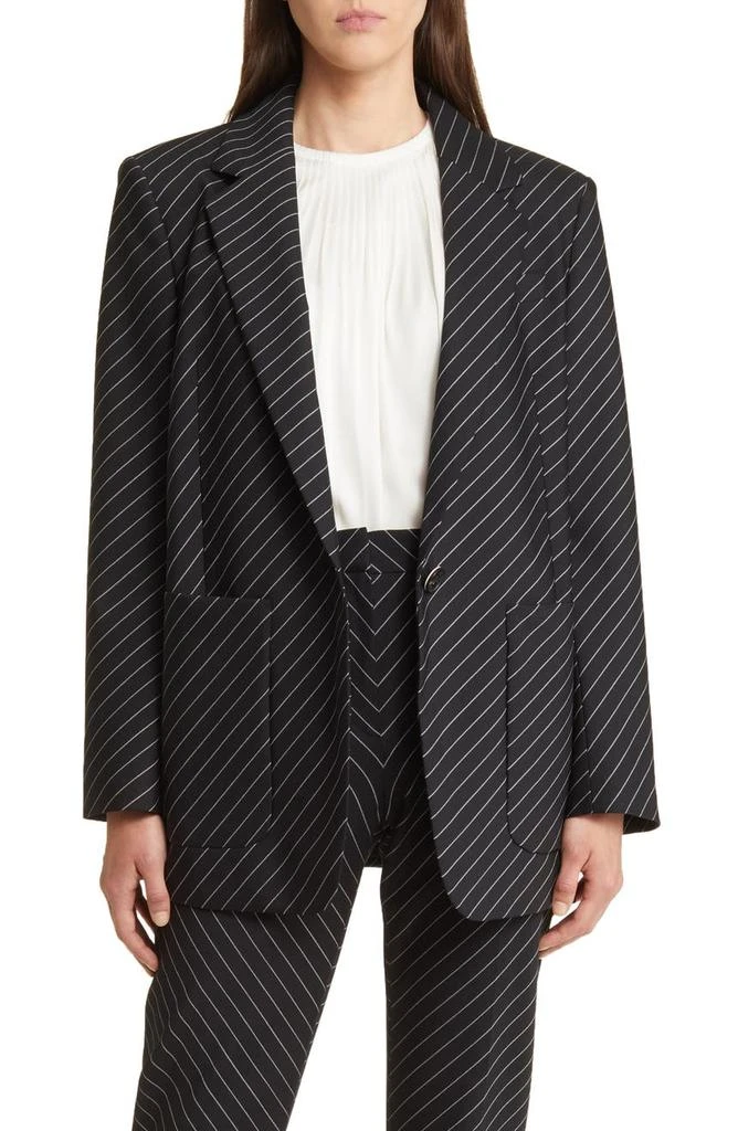 商品Hugo Boss|Jakua Stripe Stretch Wool One-Button Blazer,价格¥1950,第1张图片