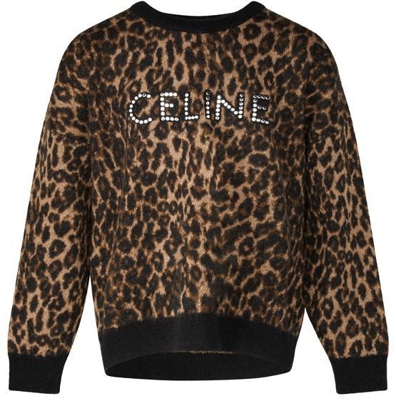 商品Celine|Celine Boxy Sweater With Studs In Mohair,价格¥11087,第1张图片