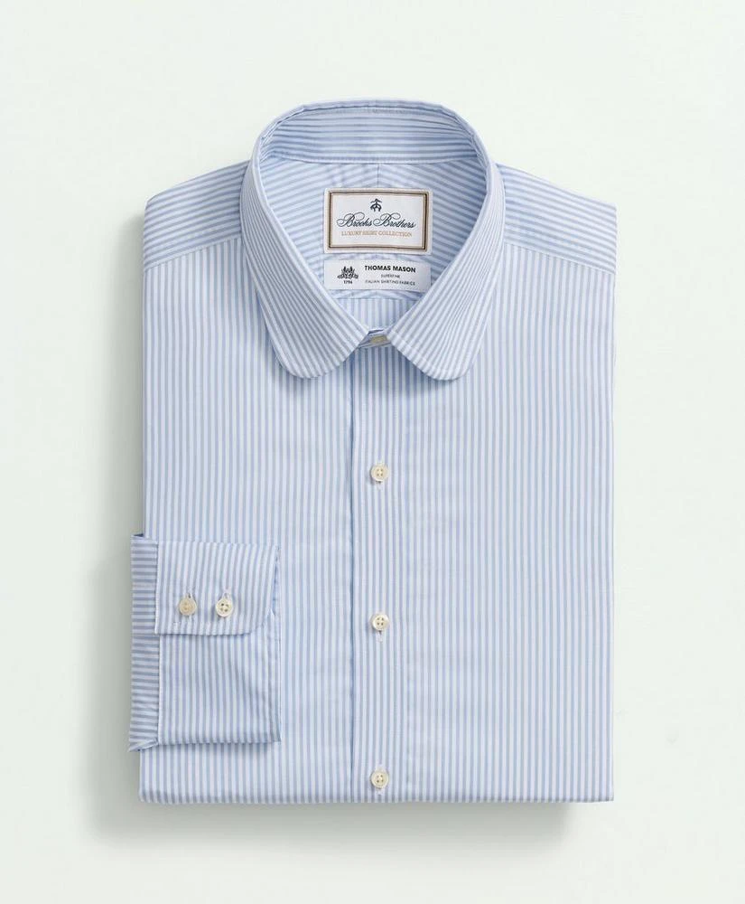 商品Brooks Brothers|Brooks Brothers X Thomas Mason® Cotton Poplin Club Collar, Striped Dress Shirt,价格¥785,第4张图片详细描述