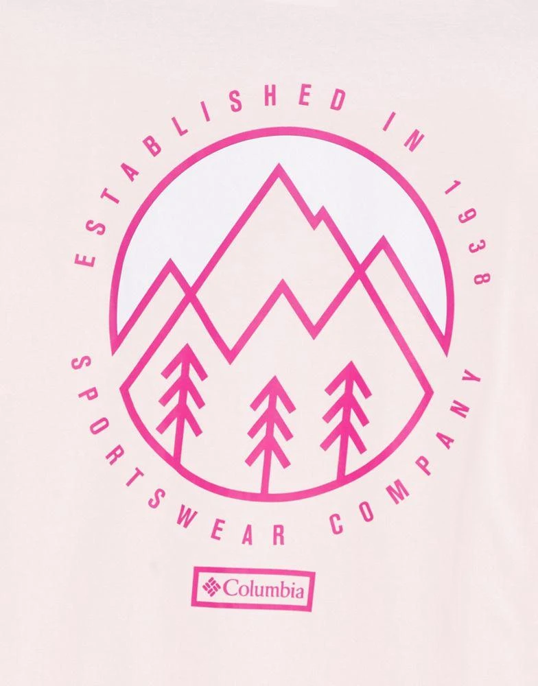 商品Columbia|Columbia Tillamook Way II back print t-shirt in pink Exclusive at ASOS,价格¥236,第4张图片详细描述