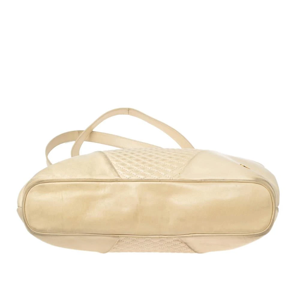 Bally Cream Quilted Leather Fringe Shoulder Bag 商品