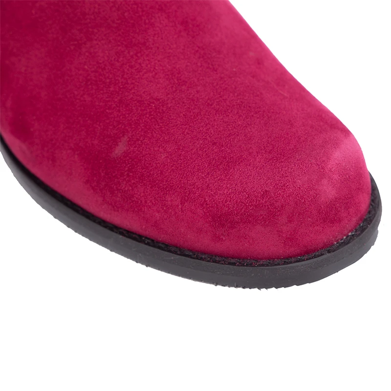STUART WEITZMAN 女士玫红色麂皮绒时尚及膝长筒靴 5050-SUE-CRANBERRY 商品