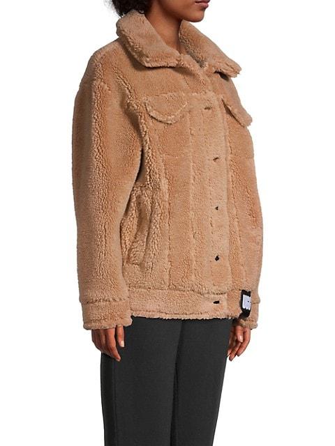 Frankie Faux Shearling Trucker Jacket商品第4张图片规格展示