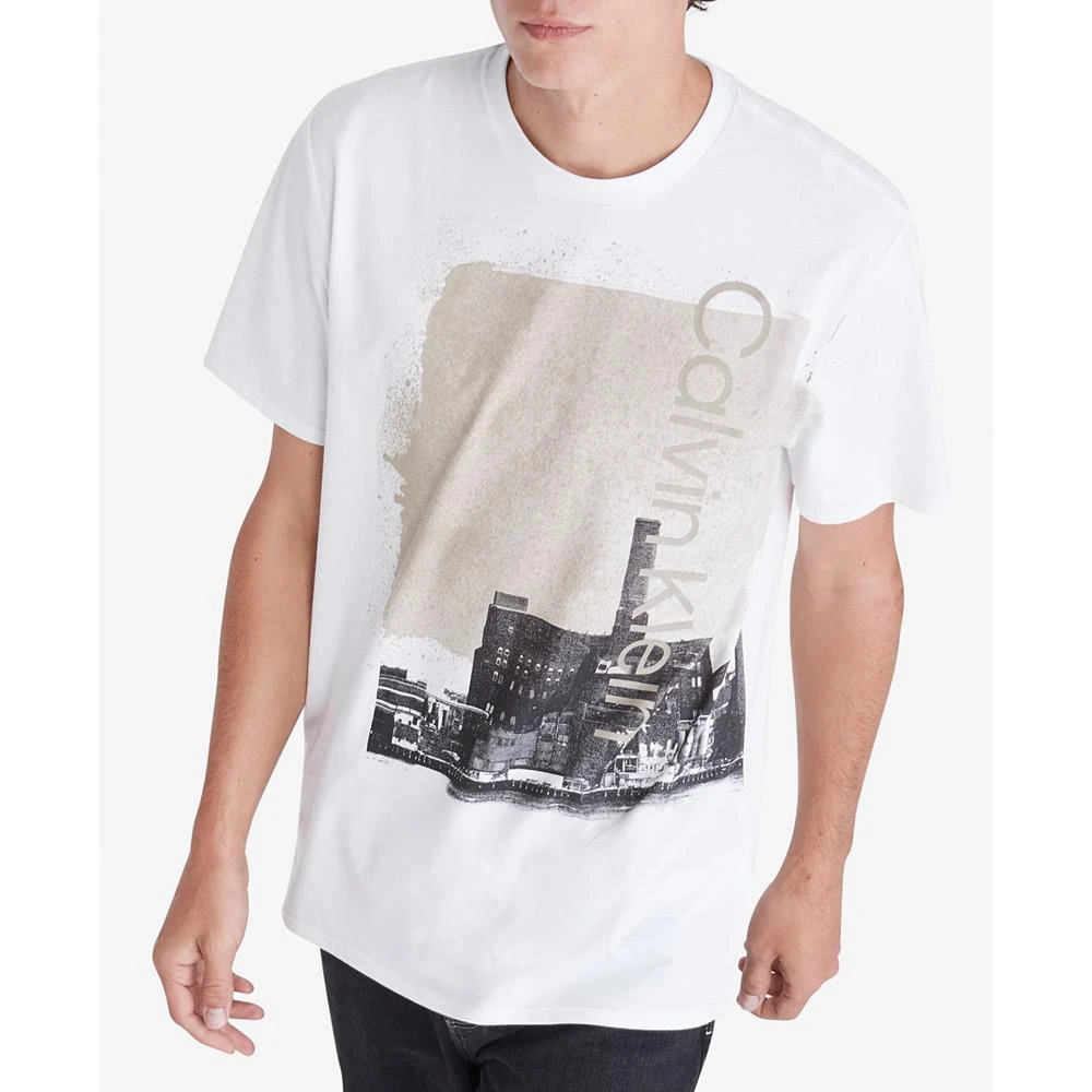 商品Calvin Klein|Men's Short-Sleeve Brooklyn Paint Logo-Graphic T-Shirt,价格¥112,第3张图片详细描述