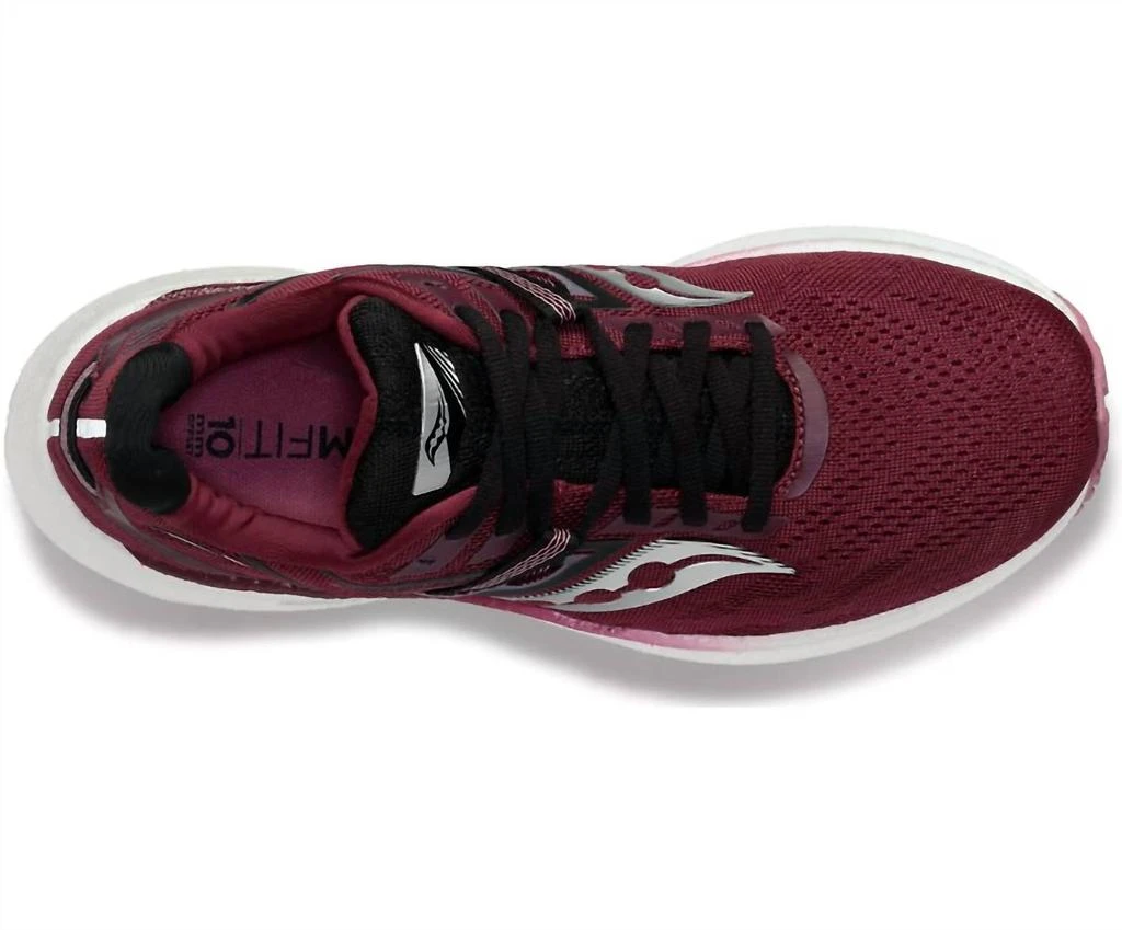商品Saucony|Women's Triumph 20 Running Shoes - D/wide Width In Sundown/rose,价格¥922,第4张图片详细描述