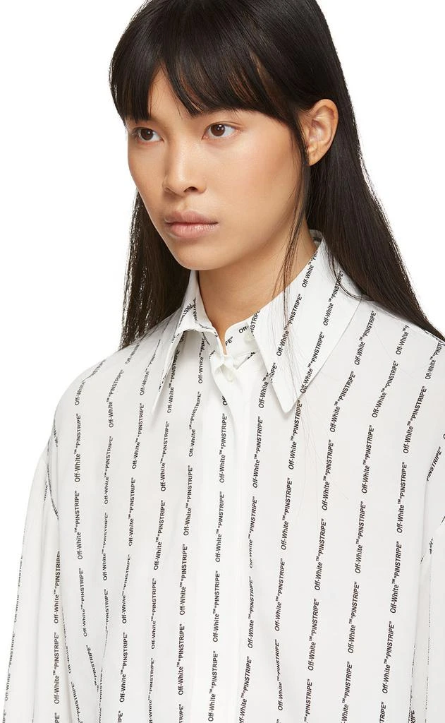 商品Off-White|White Quote Pinstripe Shirt,价格¥2613,第4张图片详细描述