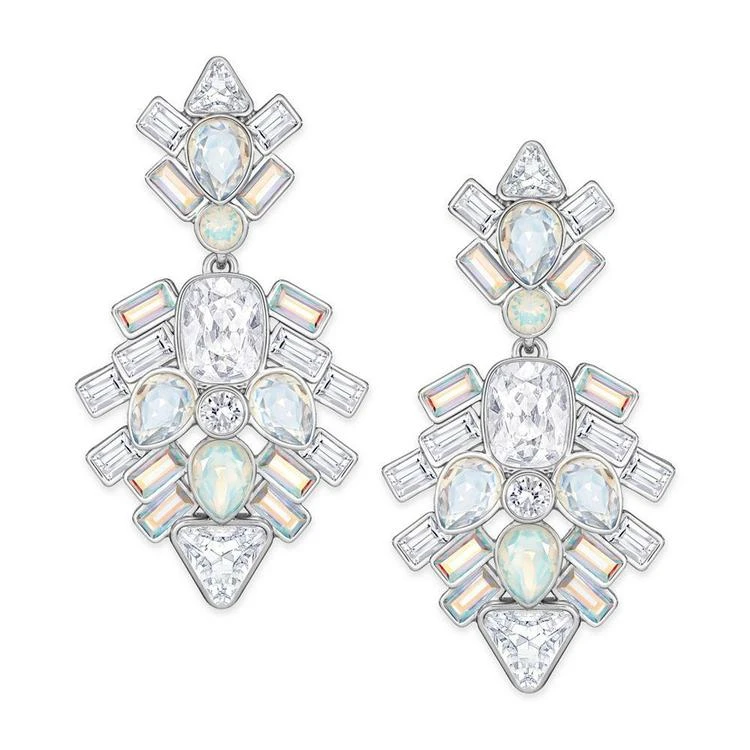 商品Swarovski|Silver-Tone Crystal Cluster Drop Earrings,价格¥1119,第1张图片