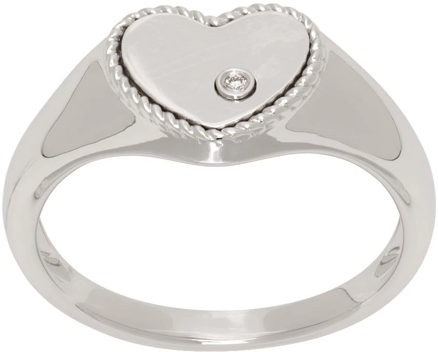 商品Yvonne Léon|White Gold Baby Chevalière Cœur Ring,价格¥3996,第1张图片