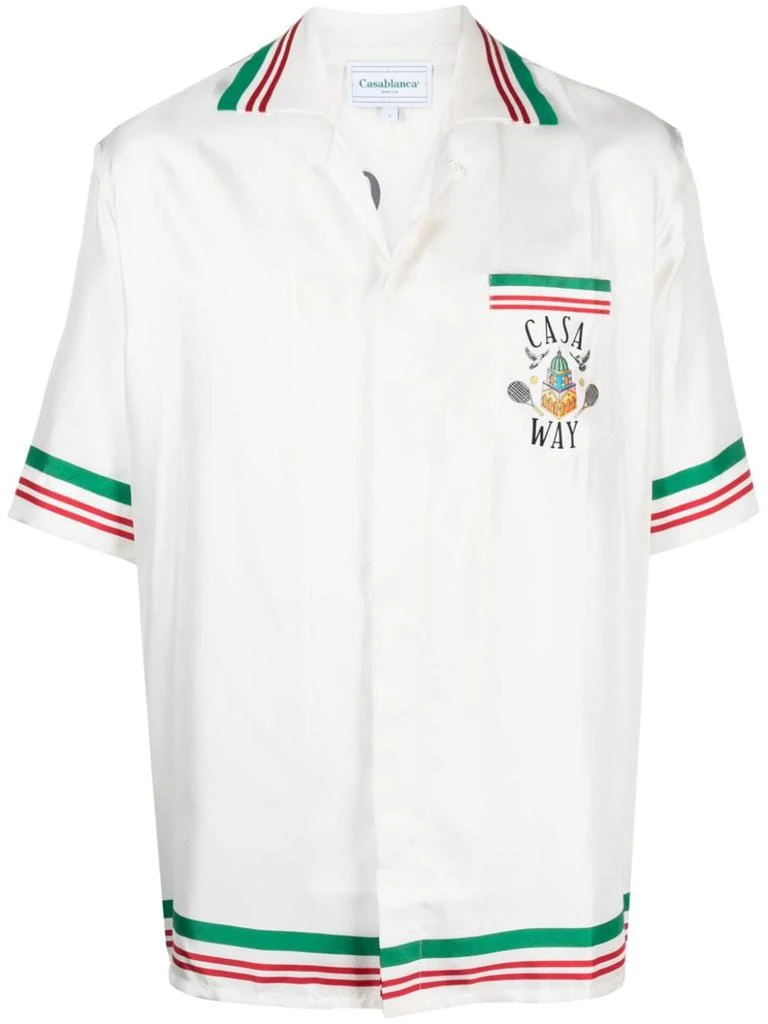 商品Casablanca|STRIPED SILK SHIRT,价格¥5395,第1张图片