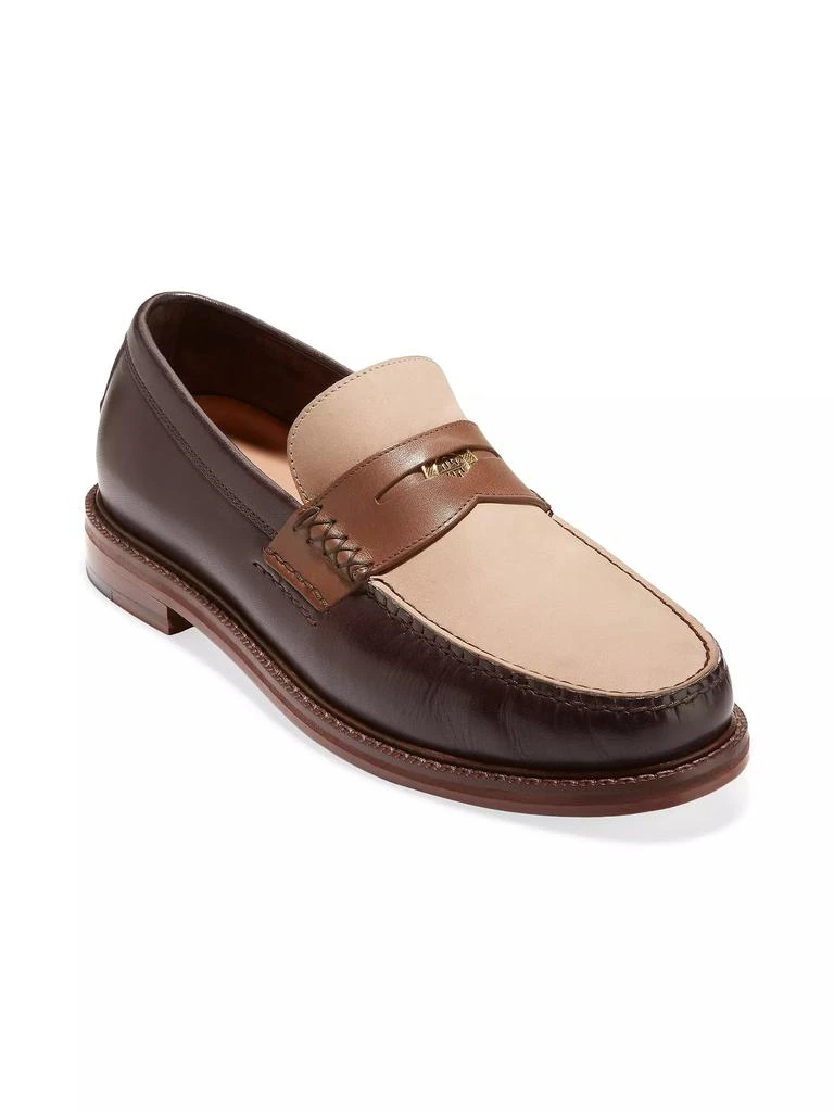 商品Cole Haan|American Classics Colorblocked Leather Penny Loafers,价格¥856,第2张图片详细描述